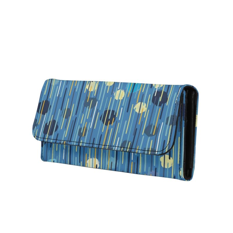 HOTTie Dye Color Slim Long Wallet for Women Hippie Style Colorful Zipper Coin Purse Card Holder, Tie-dye Rainbow Extra Capacity PU Leather Checkbook Wallet with ID Window