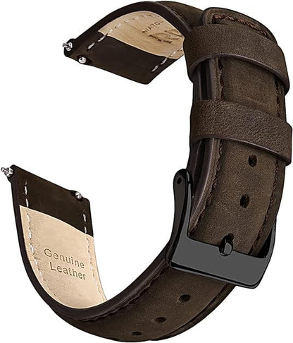HOTRitche Christmas Gift Quick Release Leather Watch Bands Genuine Watch Straps for Men Women Top Grain Leather Watch Strap, White Elephant Gifts, Stocking Stuffers for Men, Father's Day gifts