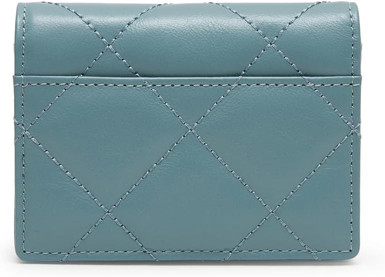 HOTMatin Kim, Puff Quilt Wallet for Women (Blue)
