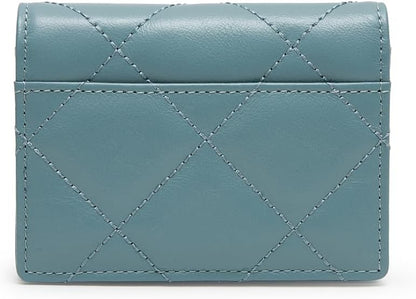 HOTMatin Kim, Puff Quilt Wallet for Women (Blue)