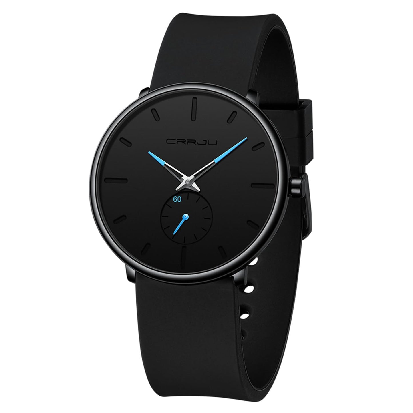 HOTCRRJU Men’s Women Watch Casual Stylish Waterproof Quartz Unisex Wristwatches, Ultra Thin Watches for Men Women, Colorful Silicone Band
