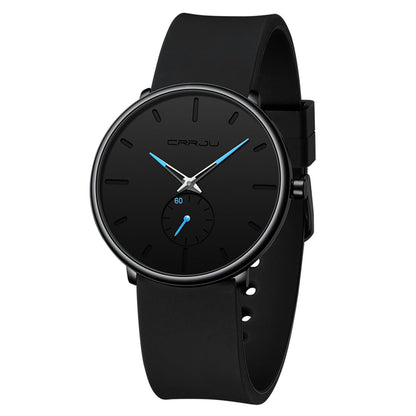 HOTCRRJU Men’s Women Watch Casual Stylish Waterproof Quartz Unisex Wristwatches, Ultra Thin Watches for Men Women, Colorful Silicone Band