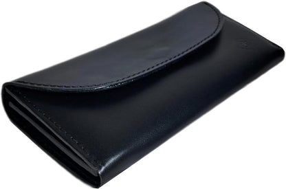 HOTINGVARR Leather Long Wallet for Women, Handmade wallet, Leather Purse, Gift for her (Black)