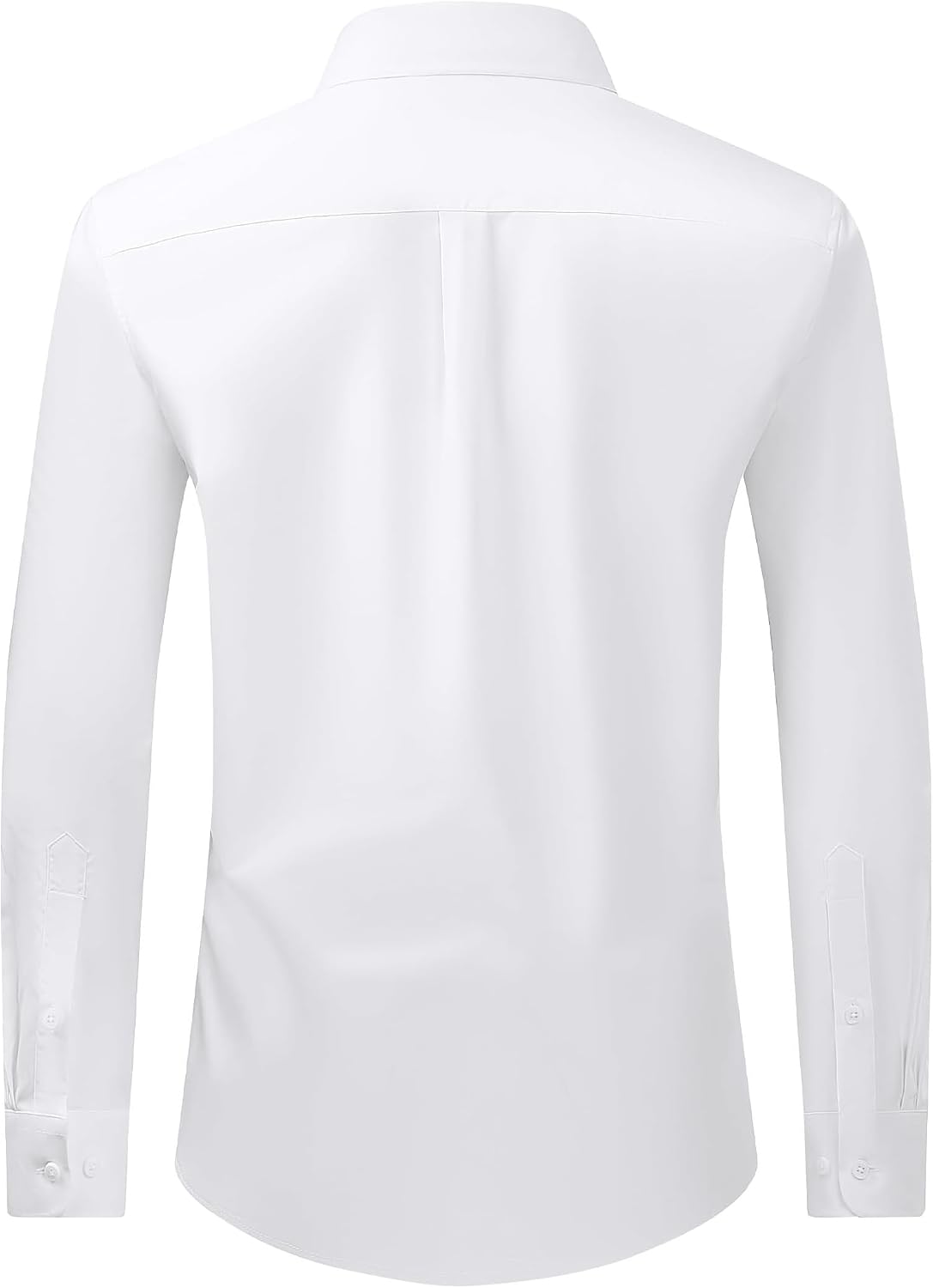 HOTAlimens & Gentle Men's Dress Shirt Regular Fit Stretch Stain Shield Long Sleeve Solid Business Wedding Button Down Shirts