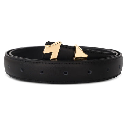 HOTAurolran Women's Leather Belt with Buckle - Ideal for Dresses, Jeans, and Coats