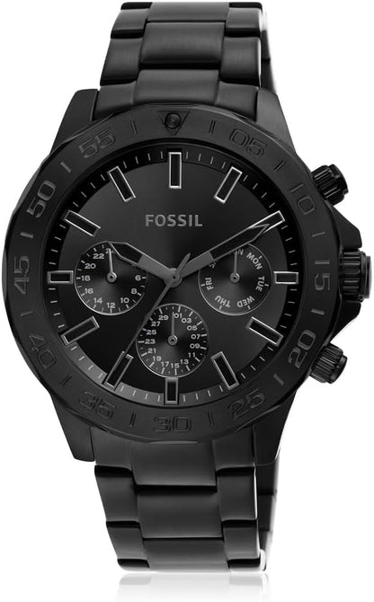 HOTBannon Multifunction Black Stainless Steel Watch