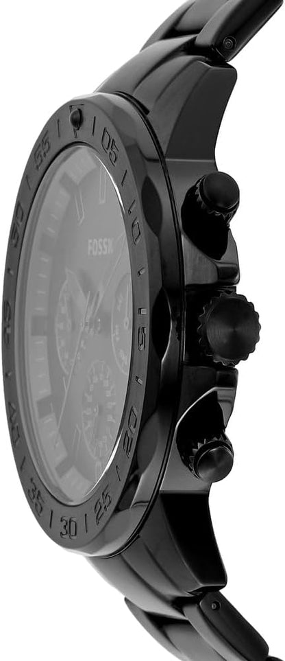 HOTBannon Multifunction Black Stainless Steel Watch