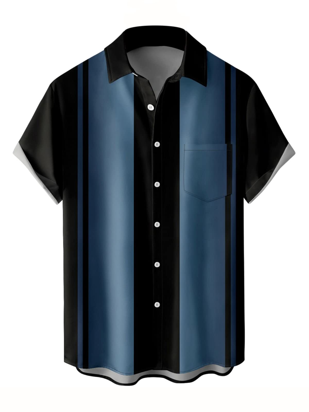HOTwihnsinop Mens Funky Hawaiian Bowling Shirts Holiday Theme Shirt Button Down Shirts Big and Tall