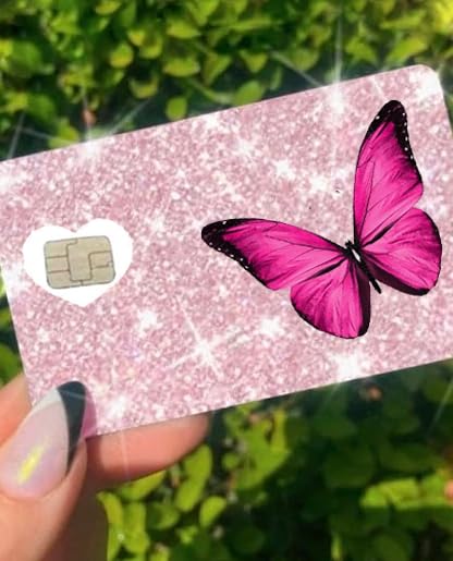 HOTExotixCard The Original Reflective Sticker Ultra Bling Debit - Credit Card Shiny Skin Removable Cover Especially Bright Back Information Card Cover Silver Heart ExotixLuv Luxury (Bow Pink Hot)
