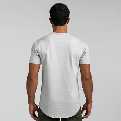 HOTBYLT Drop-Cut Henley Shirts for Men, 3-Button Closure, Short Sleeve, Casual T-Shirt, Soft & Breathable, Wrinkle Resistant