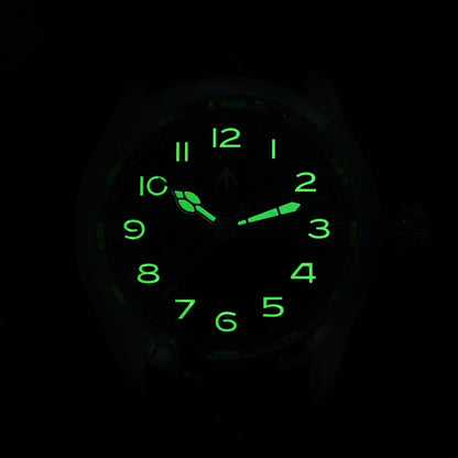 HOTTACTICAL FROG Militado ML08 Field Watch Japanese Sweep VH31 / 515 Movt with Calendar, Men's Military Watch Sapphire Crystal 10 ATM Waterproof Analog Watches for Men