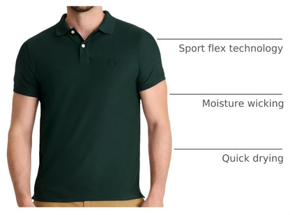 HOTIzod Men's Advantage Performance Short Sleeve Fashion Polo Shirt