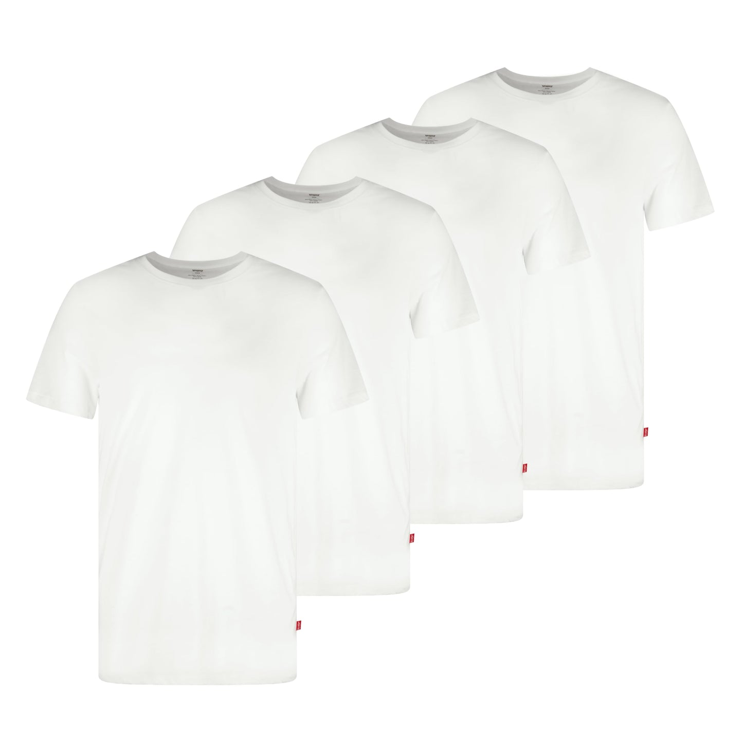 HOTLevi's Men's 4-Pack Basic Crew Neck T-Shirt, Soft Cotton, Tag-Free, Breathable Comfort