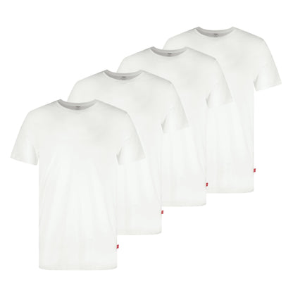 HOTLevi's Men's 4-Pack Basic Crew Neck T-Shirt, Soft Cotton, Tag-Free, Breathable Comfort