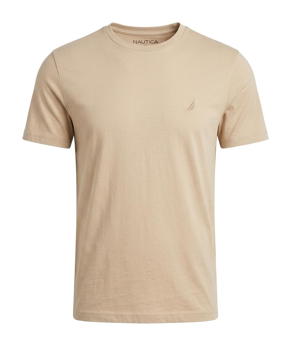 HOTNautica Men's Short Sleeve Solid Crew Neck T-Shirt Shirt
