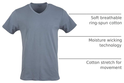 HOTGildan Men's Cotton Stretch T-Shirts, Multipack