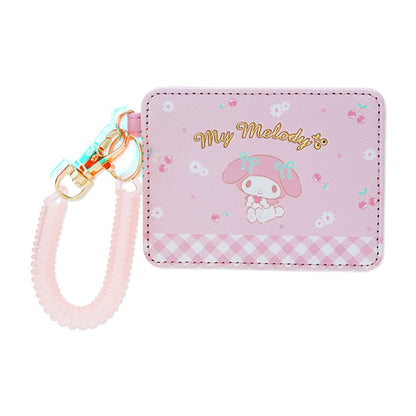 HOTSANRIO My Melody Pass Case - Pink, Compact, Cartoon, Music Theme - Girls, Female - PVC Plastic, Expandable Chain - Commuter Pass Case, Wallet