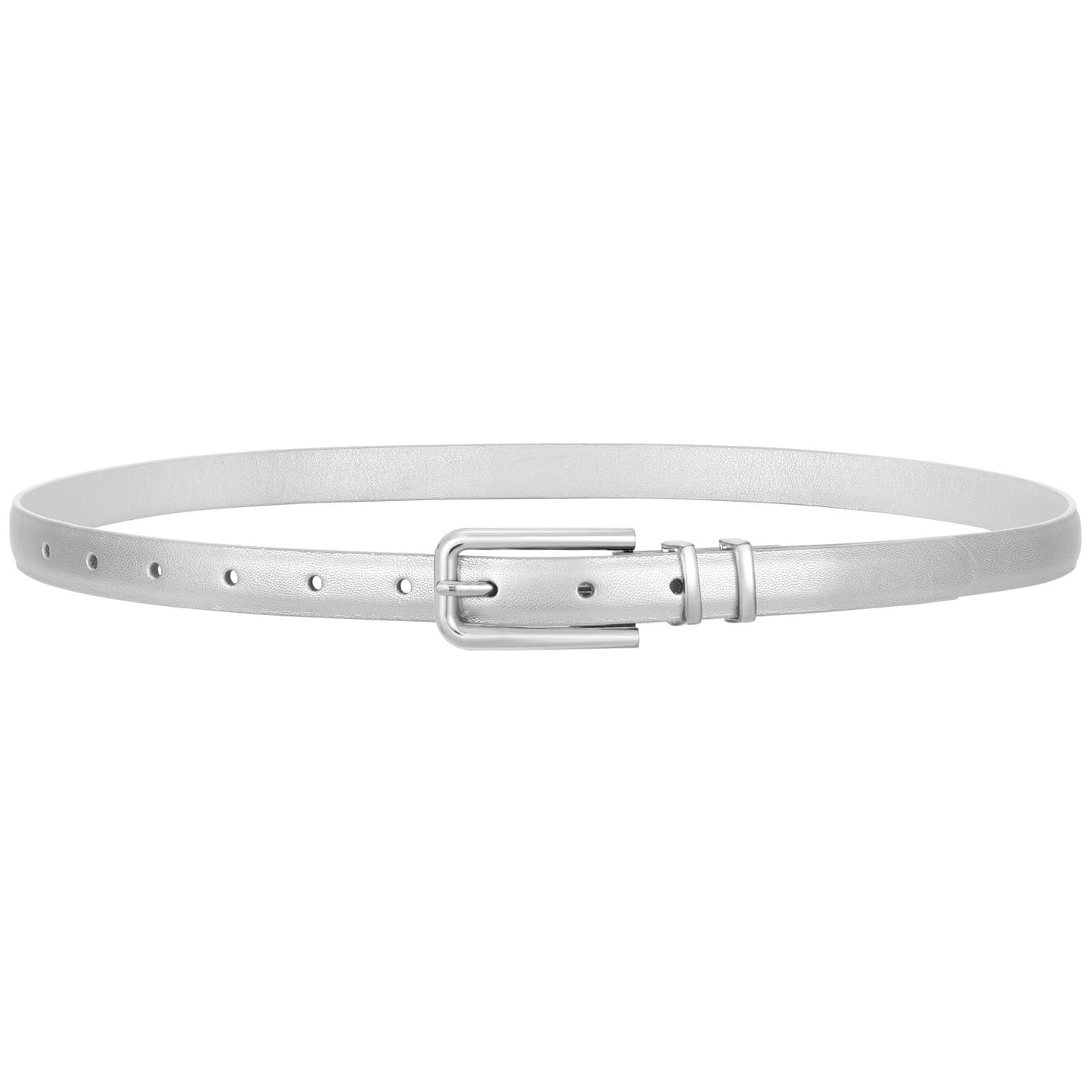 HOTVONMELLI Women Skinny Leather Belt Thin Waist Belt for Women Jeans Dress Fashion Ladies Belt with Gold Buckle