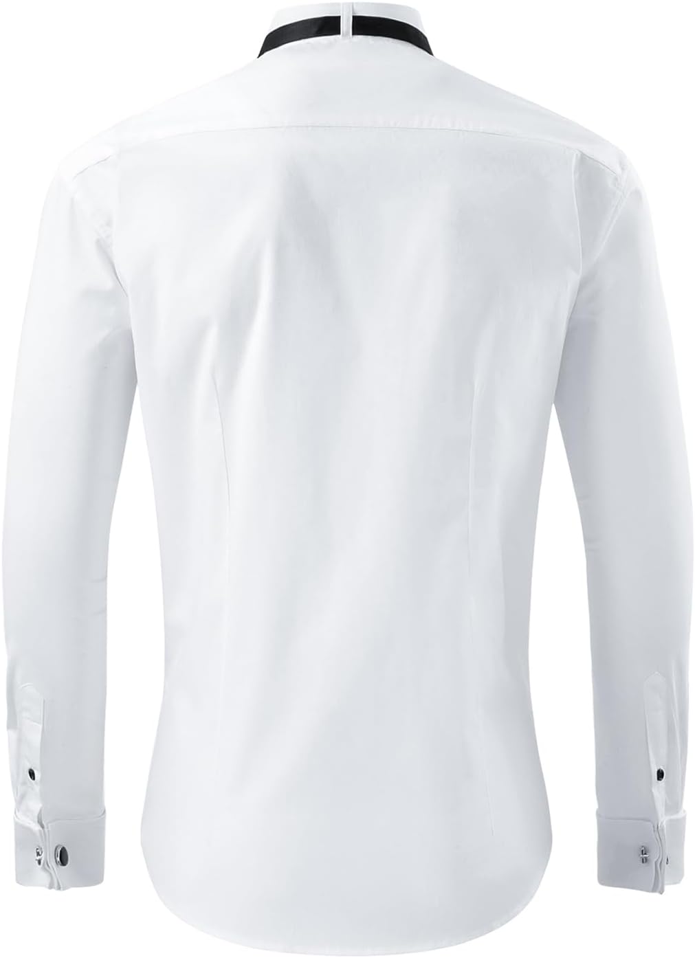 HOTGollnwe Tuxedo Shirts for Men Wing Collar French Cuff with Cufflinks and Bow Tie