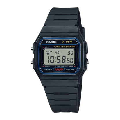HOTCasio F91W Series | Digital Watch | Water Resistant | LED Light | 1/100 SEC Stopwatch | Regular Time Keeping (HR, Min, SEC, PM, Date, Day) | Daily Alarm | Lightweight | 7 Year Battery