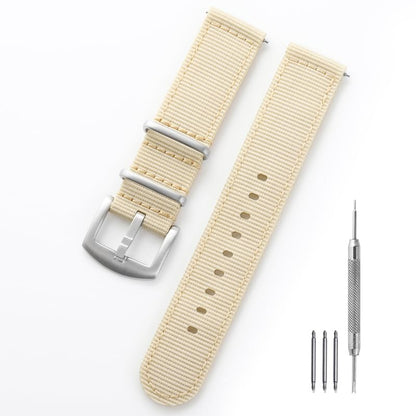 HOTTACTICAL FROG 18 mm 20 mm 22 mm Fast Release Nylon Watch band with Stainless Steel Buckle, Two-Piece Waterproof Nylon Watch Strap for Men and Women