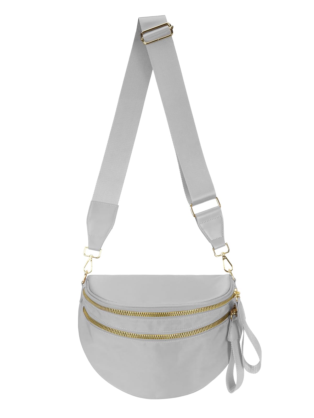 HOTPure Colour Crossbody Bag Bum Bag for Women,Spacious Purse Fanny Packs Belt Bag,Oversized Bum Bag (Colour Bum Bag-Black)