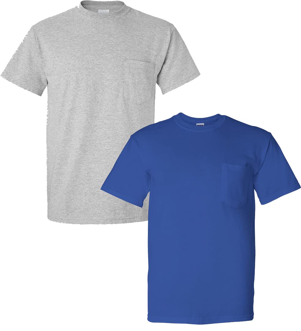 HOTGildan Adult Ultra Cotton T-Shirt with Pocket, Style G2300, 2-Pack