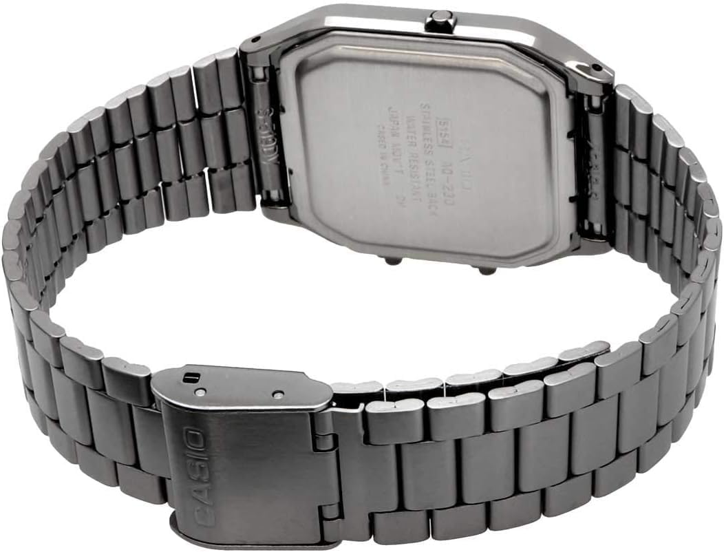 HOTCasio Analog-Digital Fashion Quartz Mens Vintage AQ-230GG-2A, Gray, 38.8×29.8×8.1mm, Formal