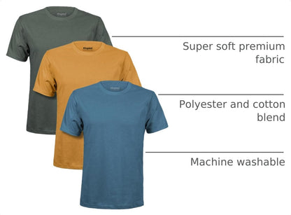 HOTKingsted T-Shirts for Men Pack - Royally Comfortable - Super Soft Premium Fabric - Well-Crafted Classic Tee