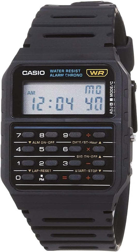 HOTCasio CA53W Vintage Series | Data Bank | 1/100 SEC Stopwatch | Water Resistant | 8 Digit Calculator | Dual Time | Resin Band | Resin Case | Auto Calendar | Daily Alarm | 5 Year Battery