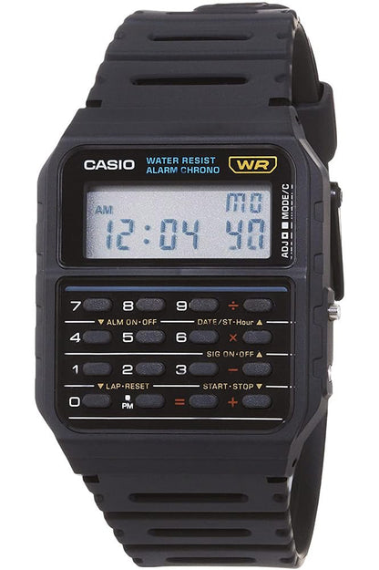 HOTCasio CA53W Vintage Series | Data Bank | 1/100 SEC Stopwatch | Water Resistant | 8 Digit Calculator | Dual Time | Resin Band | Resin Case | Auto Calendar | Daily Alarm | 5 Year Battery