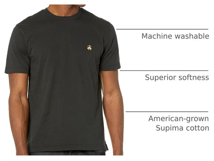 HOTBrooks Brothers Men's Short Sleeve Cotton Crewneck Logo T-Shirt