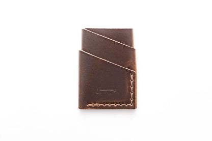 HOTThe Port Wallet by Craft and Lore, Handmade Minimal Leather Card Wallet (Buck Brown)
