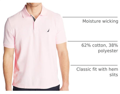 HOTNautica Men's Performance Pique Polo Shirt | Designed Exclusively for Big & Tall Men