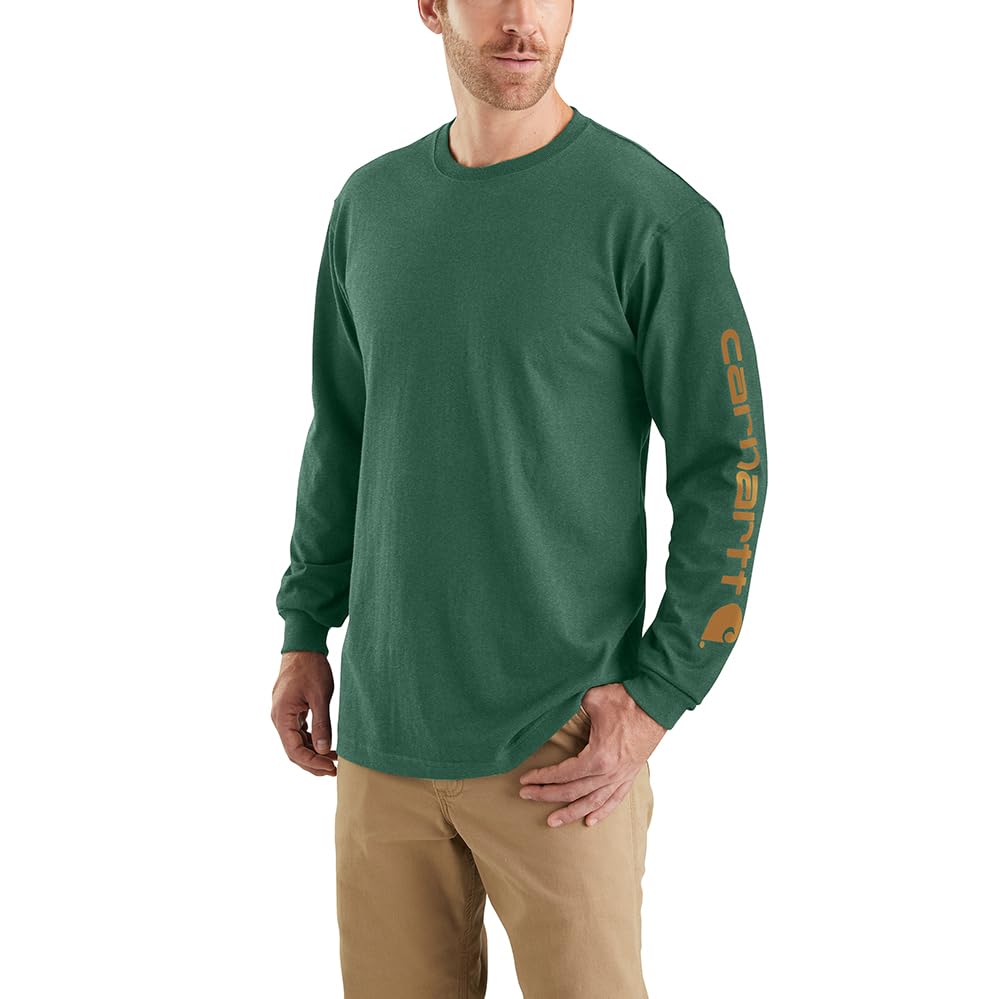 HOTCarhartt Men's Dearborn Loose Long-Sleeve Logo T-Shirt Closeout