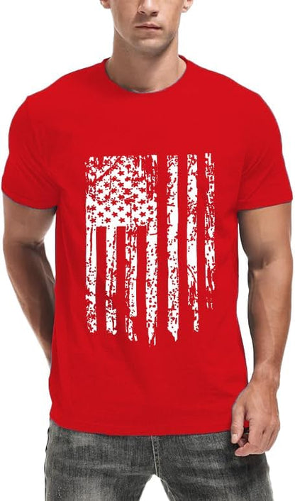 HOTMens Air Force Patriotic Shirts American Flag T-Shirt 4th of July Short Sleeve USA Memorial Day Tee Tops
