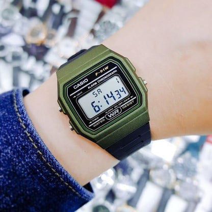HOTCasio F91W Series | Digital Watch | Water Resistant | LED Light | 1/100 SEC Stopwatch | Regular Time Keeping (HR, Min, SEC, PM, Date, Day) | Daily Alarm | Lightweight | 7 Year Battery