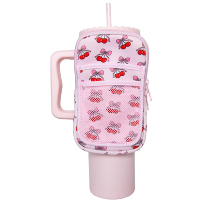 HOTKATYDID Tumbler Zipper Pouch and Phone Holder with 3 Pockets - Compact Water Bottle Pouch for Wallet, Keys, and Phone - Premium Tumbler Accessories