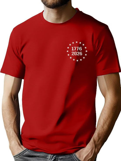 HOT250th Anniversary Shirts for Men 4th of July Shirt America Flag Patriotic Graphic Independence Day Casual Tops