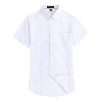 HOTMen's Oxford Dress Shirt Short Sleeve Button Down Shirts Business Casual with Chest Pocket for Gifts