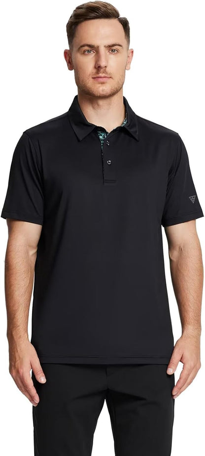 HOTMens Polo Shirts Short and Long Sleeve Casual Solid Stylish Dry Fit Performance Designed Collared Golf Polo Shirts for Men