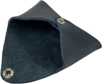 HOTHide & Drink, Rustic Leather Envelope Shaped Coin Case, Secret Bag Miniature World, Handmade (Slate Blue)
