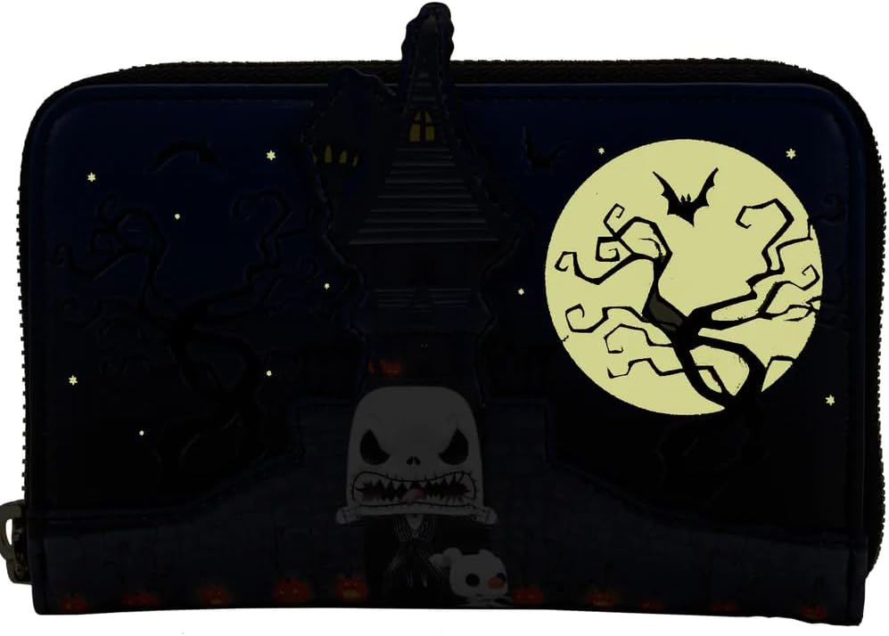 HOTLoungefly Funko Pop Disney Nightmare Before Christmas Jack Skellington Zip-Around Wallet