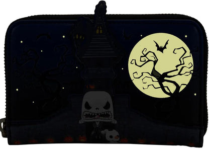 HOTLoungefly Funko Pop Disney Nightmare Before Christmas Jack Skellington Zip-Around Wallet