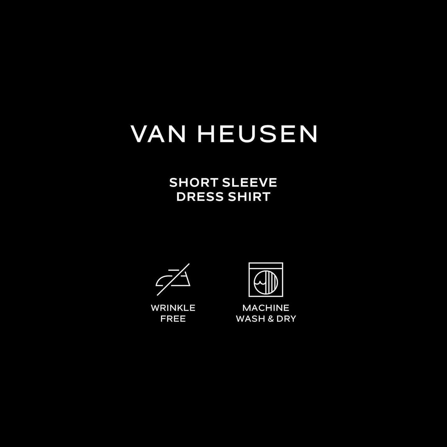 HOTVan Heusen Men's Short Sleeve Dress Shirt Regular Fit Poplin Solid