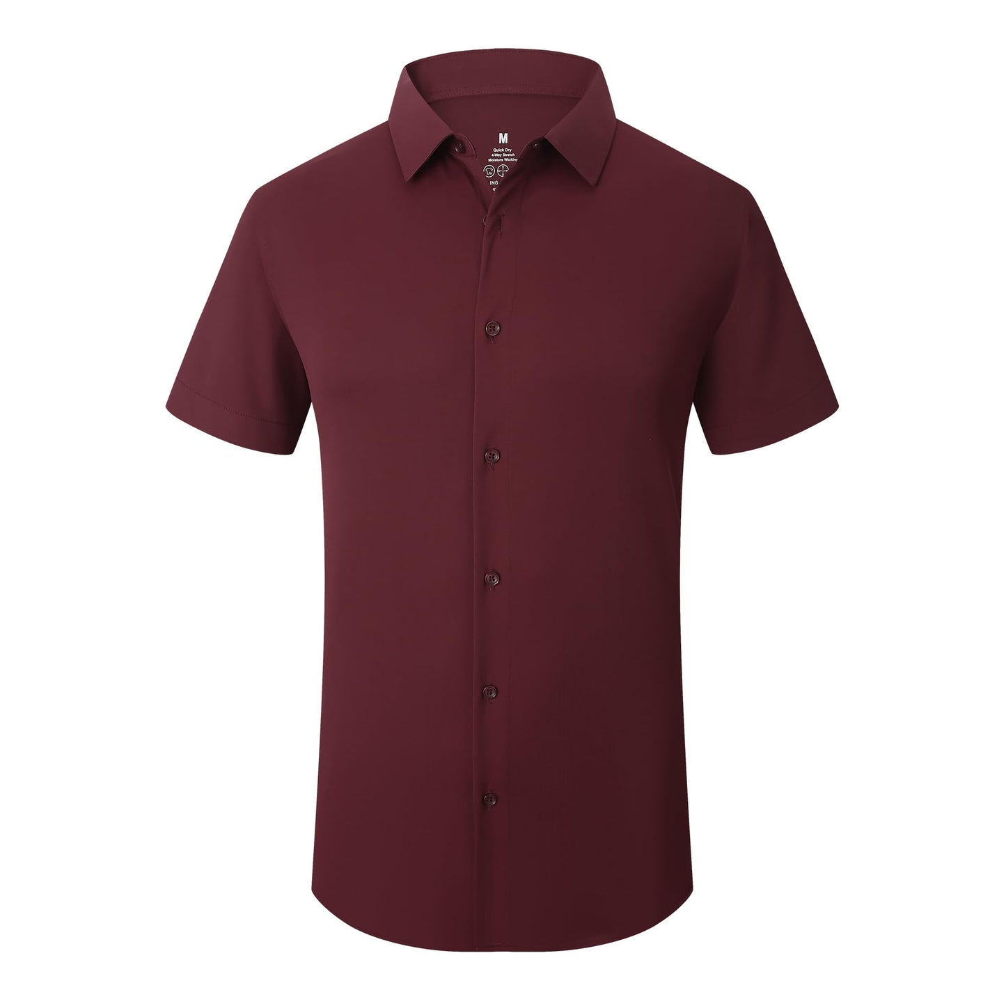 HOTSAMERM Mens Dress Shirt Stretch Wrinkle Free Casual Button Down Shirts | 4-Way Stretch & Moisture Wicking Performance Shirt for Business, Wedding, Work, Church, Easy Care Lightweight & Breathable
