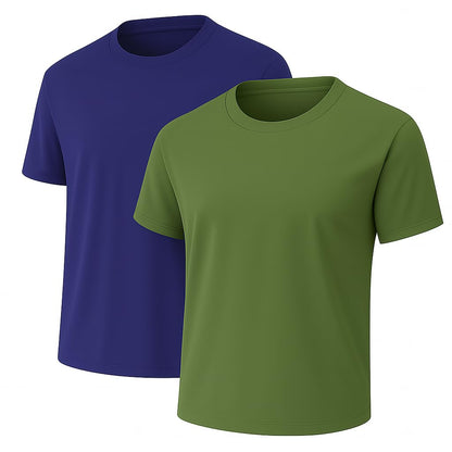 HOT6-Pack Bulk Men’s T-Shirts – Soft Pre-Shrunk Premium Cotton, Short Sleeves, Reinforced Collar, Crew Neck, Casual Fit