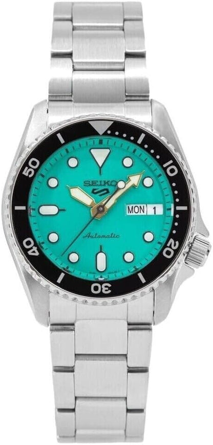 HOTSEIKO 5 Sports SRPK33 10 ATM Water Resistant 38.0mm Vibrant Green Dial Automatic Men's Watch