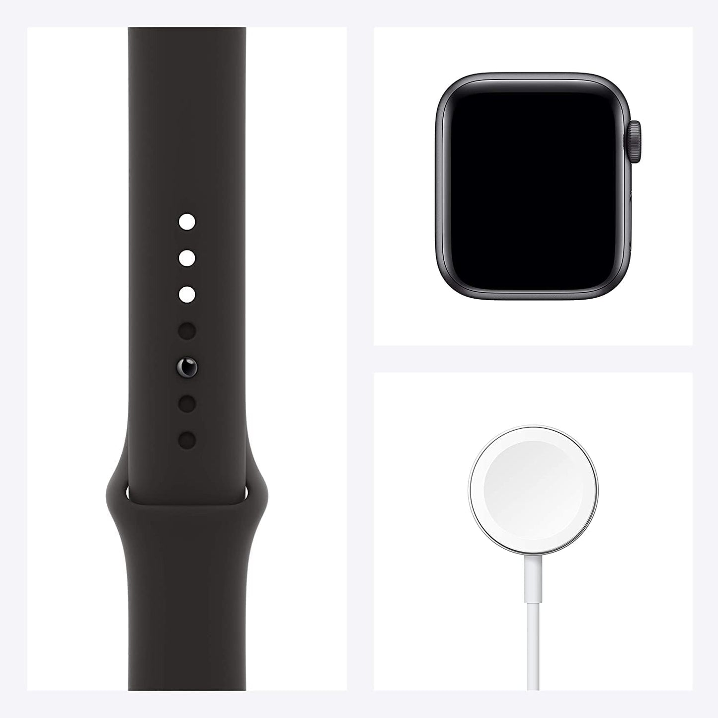 HOTApple Watch SE (GPS, 40mm) - Space Gray Aluminum Case with Black Sport Band (Renewed)