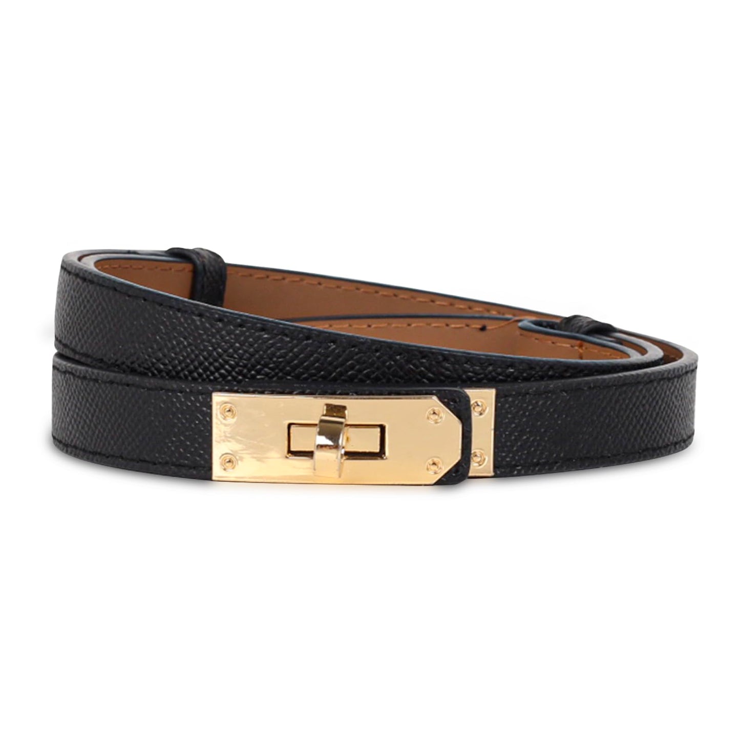 HOTAurolran Women's Leather Belt with Buckle - Ideal for Dresses, Jeans, and Coats
